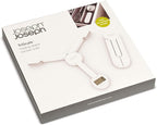 LCD Tri Scale – Kitchen Digital Food Scales, compact foldable, space saving with battery included, White, 16