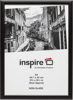 RAVENWOOD A3 (30x42cm) Black Picture Frame Acrylic (Non-Glass) Front Pack of 1