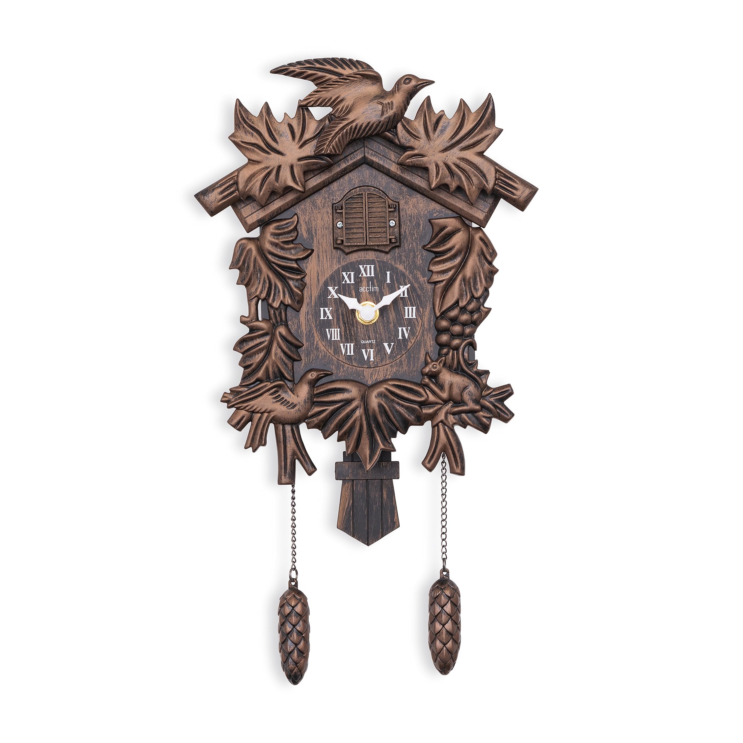 Hamburg Cuckoo Pendulum Wall Clock, Black Brown Main image