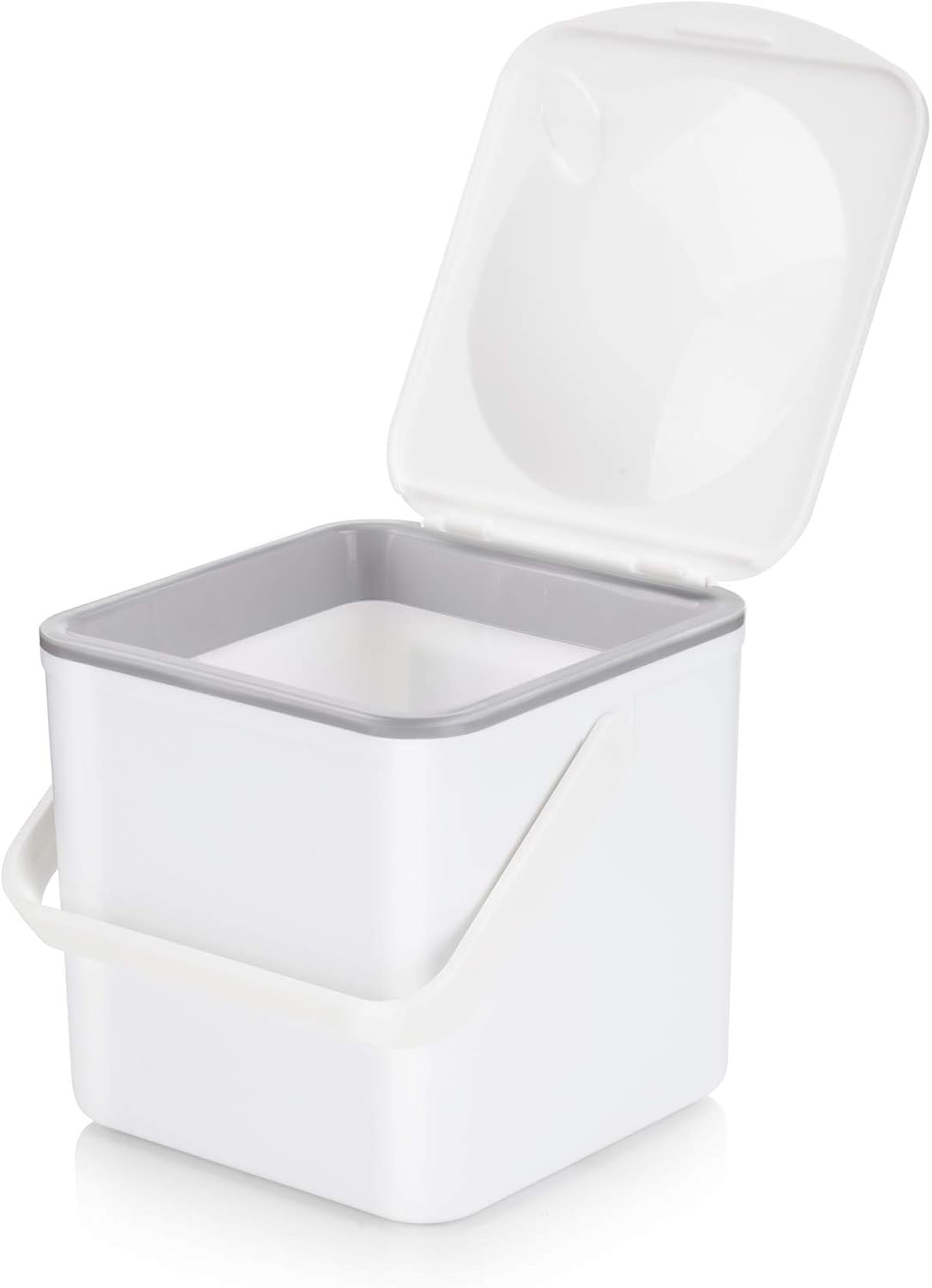 3.5L Caddy, Kitchen Food Waste Caddy, Recycle Bins for Kitchen, Multipurpose Storage Caddy, Removable Bag Retention Ring & Sturdy Handle, Choice of Colours, Made in the UK