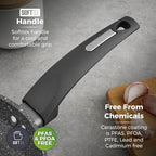 Cerastone T81222 Forged Frying Pan with Non-Stick Coating and Soft Touch Handles, Graphite, 20 cm