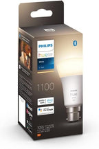 Philips Hue White Single Smart Bulb LED [B22 Bayonet Cap] - 1100 Lumens (75W Equivalent). Works with Alexa, Google Assistant and Apple Homekit