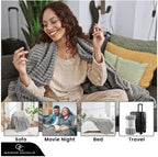 Fleece Throw Blanket | Soft Fluffy Throws For Sofas, Bed, Settee, Couch | Extra Warm Large Blanket Throw | Easycare, Anti Allergic | Double 150x200 Cm | Grey