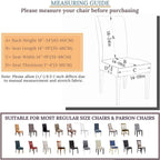 Dining Room Chair Covers Set of 4 Super Fit Stretch Removable Washable Dining Chair Protector Cover Seat Slipcover for Hotel, Dining Room, Ceremony, Banquet Wedding Party(Leaf Style)