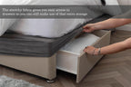19" Extra Deep Base Wrap Valance Sheet - Transforms a drab looking bed base divan - Luxury Faux Suede (Off White, King)