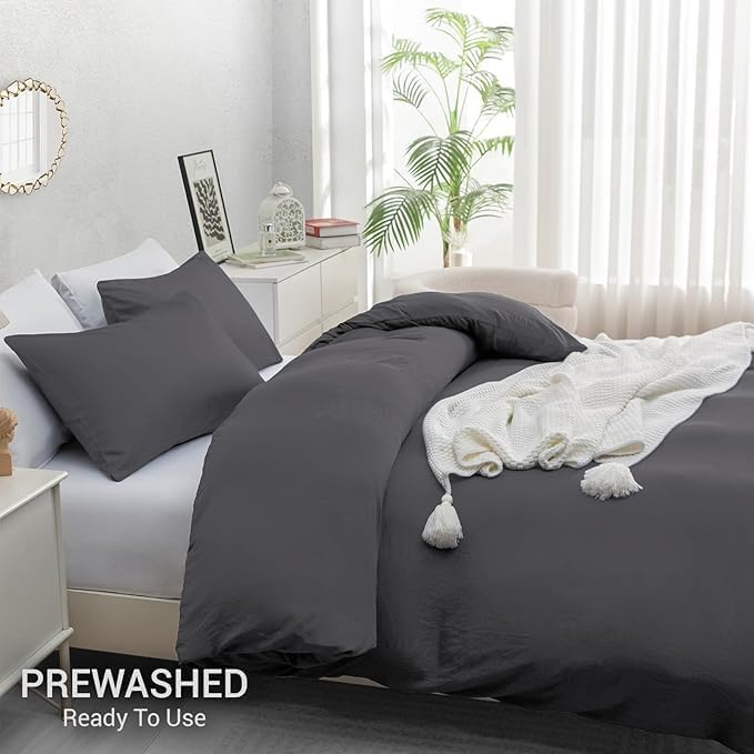 Single Duvet Cover Set Pack Of 4 - Pre-Washed Microfibre Bedding Set for Added Softness & Comfort - Lightweight Premium Quilt Cover Set for All Seasons With Zipper Closure