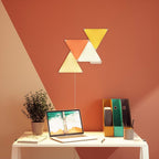 Shapes Triangle Starter Kit, 4 Smart Light Panels LED RGBW - Modular Wi-Fi Colour Changing Wall Lights, Works with Alexa Google Assistant Apple Homekit, for Room Decor & Gaming