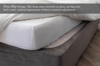 19" Extra Deep Base Wrap Valance Sheet - Transforms a drab looking bed base divan - Luxury Faux Suede (Off White, King)