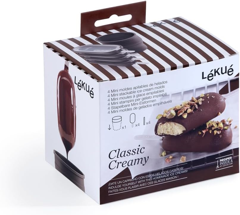 Classic Creamy Ice Cream Moulds 4 Units., Brown, 3400235SUR Secondary image