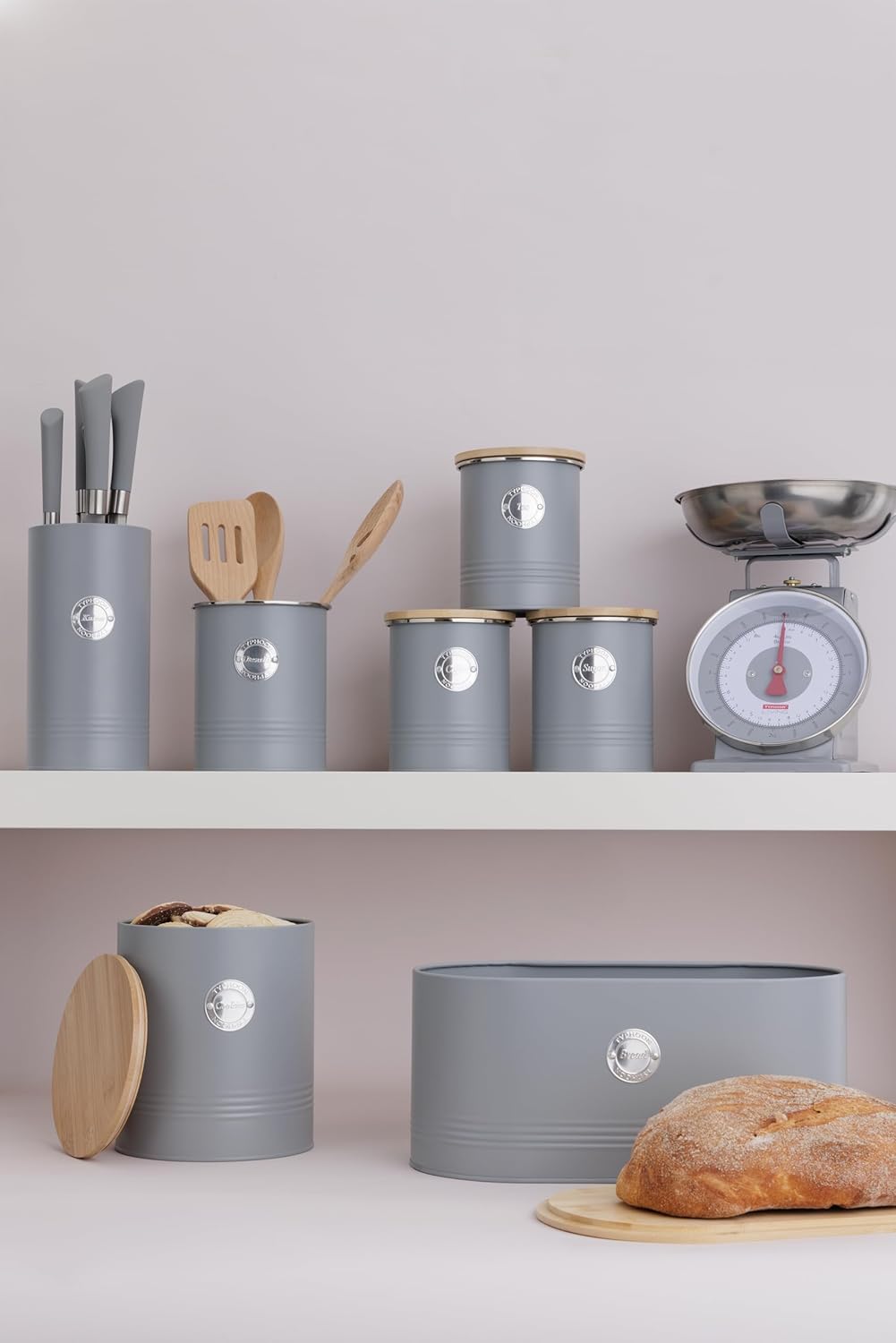 Living Grey Bread Bin
