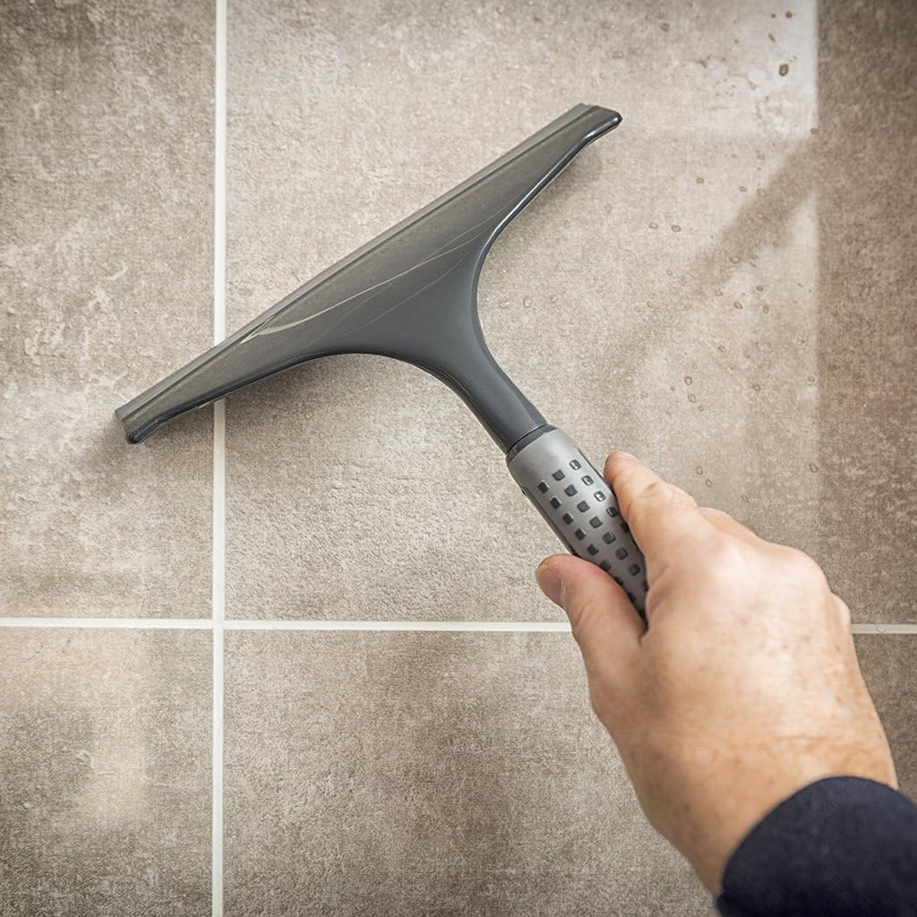 ComfiGrip Shower And Window Squeegee In Metallic and Graphite, 4 x 24 x 27 cm