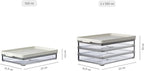 Meat Fridge Storage Containers 3 Layers - Container with Lid for Meat - Fridge Container for Kitchen Storage & Organization - Dishwasher-safe - 3 x 500 ml - Nordic sage