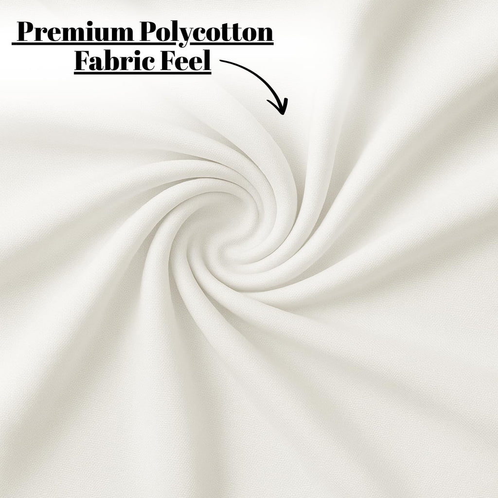 ® Plain Dyed Poly Cotton Pleated Platform Base Valance Sheets | Single | Double | King | Super King | (Double, White)