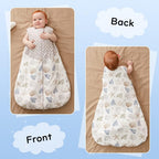 Sleeping Bag 1.5 TOG Unisex Wearable Blanket Swaddle for Newborn Soft 100% Cotton Sleeveless Sleeping Sack with Double Zipper Grey 18-36Months