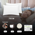 Pillow Cases 2 pack 400 Thread Count 100% Egyptian Cotton Hotel Quality Soft Sateen white pillowcases 2 pack -2 x King Housewife Pillow Cases (50 x 90cm)