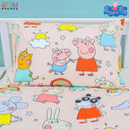 Character World Peppa Pig and Friends Official Single Bed Duvet Cover Set | Colourful Playful Design Reversible 2 Sided Bedding Including Matching Pillow Case