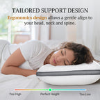 Pillows 2 Pack Hotel Quality, 820GSM Microfiber Filled Luxury Pillows, Medium Firm for Head & Neck Support, Machine Washable