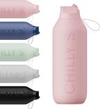 Series 2 Flip Water Bottle with Sports Lid, Telescopic Straw and Nylon Carry Loop - Easy Flip Lid, Straw Cleaning Brush Included