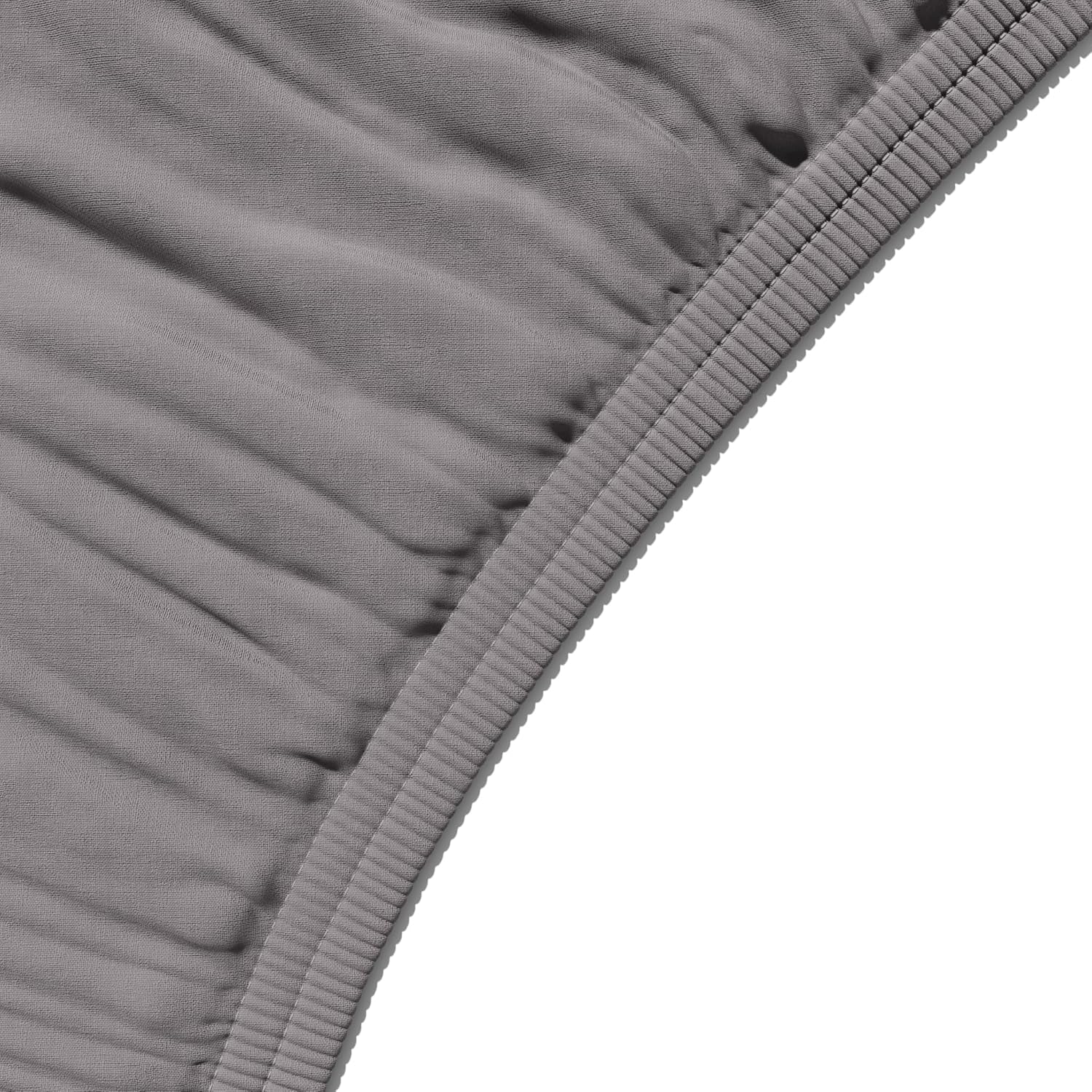 Bedding Soft Microfibre Fitted Sheet with 12 inch (30 cm) Deep Pocket, 160 x 200 cm, Dark Grey