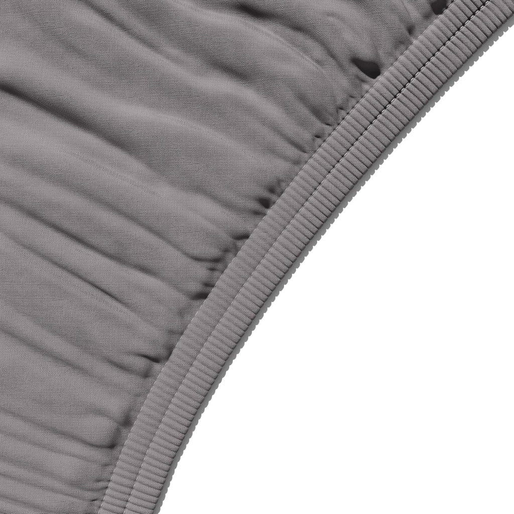 Bedding Soft Microfibre King Size Fitted Sheet with 12 inch (30 cm) Deep Pocket, 150 x 200 cm, Dark Grey