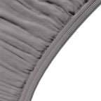 Bedding Soft Microfibre King Size Fitted Sheet with 12 inch (30 cm) Deep Pocket, 150 x 200 cm, Dark Grey