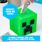 Minecraft Creeper Maze Safe - Officially Licensed Piggy Bank, Complete The Maze to Unlock Money, Collectible Includes with Decorative Stickers, Gift for Gamers | Paladone