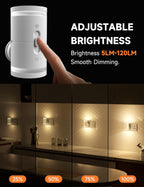 Night Light Plug in Wall, with Dusk to Dawn Photocell Sensor, 3000K Warm White, Brightness Adjustable, LED Night Light for Kid Sand Maternal, Bedroom, Hallway, Stairs, 2 Pack
