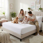 100% Waterproof Mattress Protector - 15 Cm Deep Stretch Skirt – Cot Bed (70x140) Cm Terry Towel Mattress Topper – Anti Allergy and Breathable Fitted Mattress Cover. (Cot Bed(70x140+15) Cm)