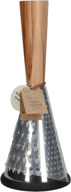 MasterClass Gourmet Cheese Small Vintage-Style Conical Cheese Grater with Wooden Handle, 11 x 11 x 28 cm (4.5'' x 4.5'' x 11'')