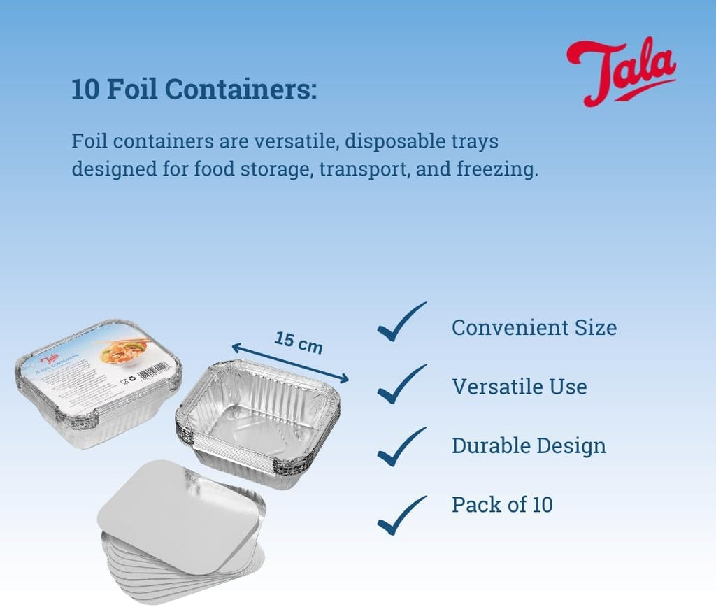 10A60122 Foil Container with Lids Silver