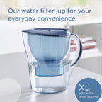 Marella XL Water Filter Jug Blue (3.5L) incl. 1x MAXTRA PRO Pure Performance cartridge - large-volume jug with digital LTI and Flip-Lid - now in sustainable Smart Box packaging