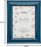 PALOMA Teal Blue Shabby Chic 5x7 13x18cm Distressed Wood Photo Frame PAL301957TL