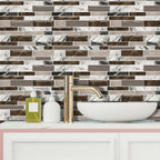 Tiles Self Adhesive Stick On Kitchen Tiles Kitchen Backsplash Self Adhesive Decal for Walls Bathroom Tile Transfers Sticker Marble Wall Sticker for Bathroom Waterproof Wall Decals 30×30