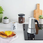 Bialetti New Venus Caffettiera in Acciaio Inox, Adatta all'Induzione, Argento, 4 Tazze,Silver