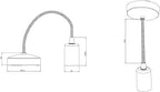6 Inch E27 Vintage Pendant Set in Brushed Chrome