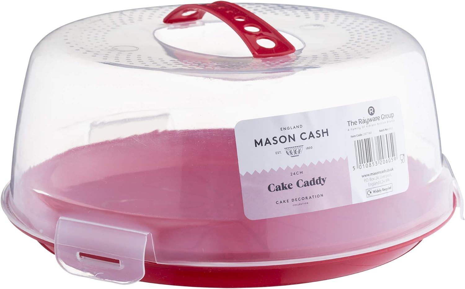 Cake Caddy with Clear Lid – Secure Cake Storage & Transport Container | Serve & Display on the Same Base | Ideal for Bakes, Treats & Special Occasions Secondary image