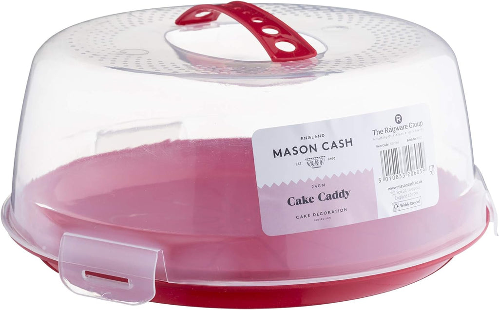 Cake Caddy with Clear Lid – Secure Cake Storage & Transport Container | Serve & Display on the Same Base | Ideal for Bakes, Treats & Special Occasions