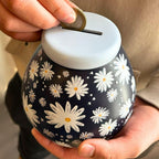 Honeymoon Fund Hand Painted Save And Smash Handcrafted Ceramic Money Box | Eco Freindly & Recyclable Pink Piggy Bank | Decorative Gift and Save for Wedding & Honeymoon fund