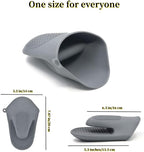 Oven Glove Thicken Silicone Pot Holder Mini Oven Mitt Heat Resistant Pinch Covers for Baking, Cooking, Bbq Grilling (grey)