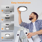 Bathroom Light, 3000K/4000K/6500K 3 Color Temperature, Waterproof IP54, Small, Round, Modern, Flush Ceiling Light for Bathroom, Kitchen, Bedroom, Hallway and More