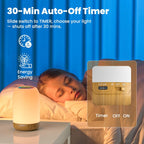 Night Light, LED Touch Bedside Table Lamp with Dimmable Light, 256 RGB Colours and 5 Brightness Levels, Timer, Hanging Hook, USB Rechargeable, Portable Lamp for Bedroom, Living Room, Kids
