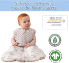 Sleeping Bag 1.5 TOG Unisex Wearable Blanket Swaddle for Newborn Soft 100% Cotton Sleeveless Sleeping Sack with Double Zipper Grey 18-36Months