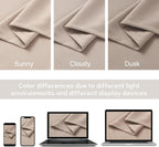 DUALIFE Warm Taupe Back Tab Curtains 84 Inches Long 2 Panels, Pinch Pleated Look Vertical Blinds Window Curtains for Patio Sliding Glass Door 70 inch Wide Privacy Draperies 70 x 84 inch, Rose Tan