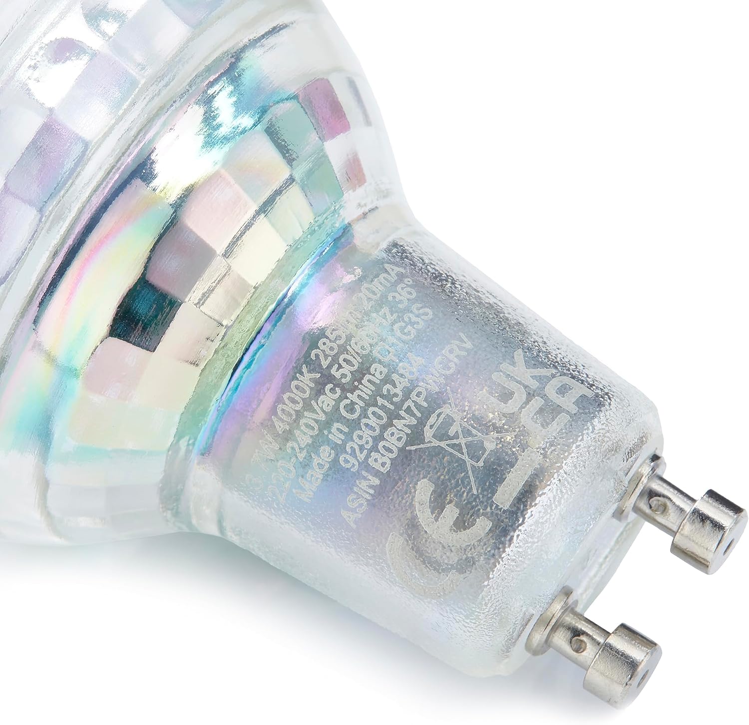 Professional LED GU10 Spotlight Bulb, 3.7W (equivalent to 35W) Cool White, Dimmable (6-Pack)