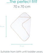 Basics 2 Pack Baby Hooded Towel 70 x 70 cm