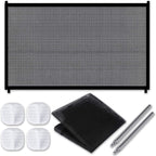 Magic Gate for Dogs, Portable Folding Safety Stair Gate Safe Guard Isolation Net with Hooks Indoor Pet Dog Mesh Fence, Easy Install Anywhere for Pet Dogs Cats, 180x72cm