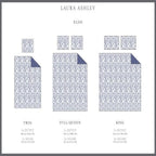 Laura Ashley Home Elise Bonus Luxury Premium Ultra Soft Duvet Coverlet, Lightweight Comfortable 3 Piece Bedding Set, Stylish Design for Home Décor, King, Medium Blue