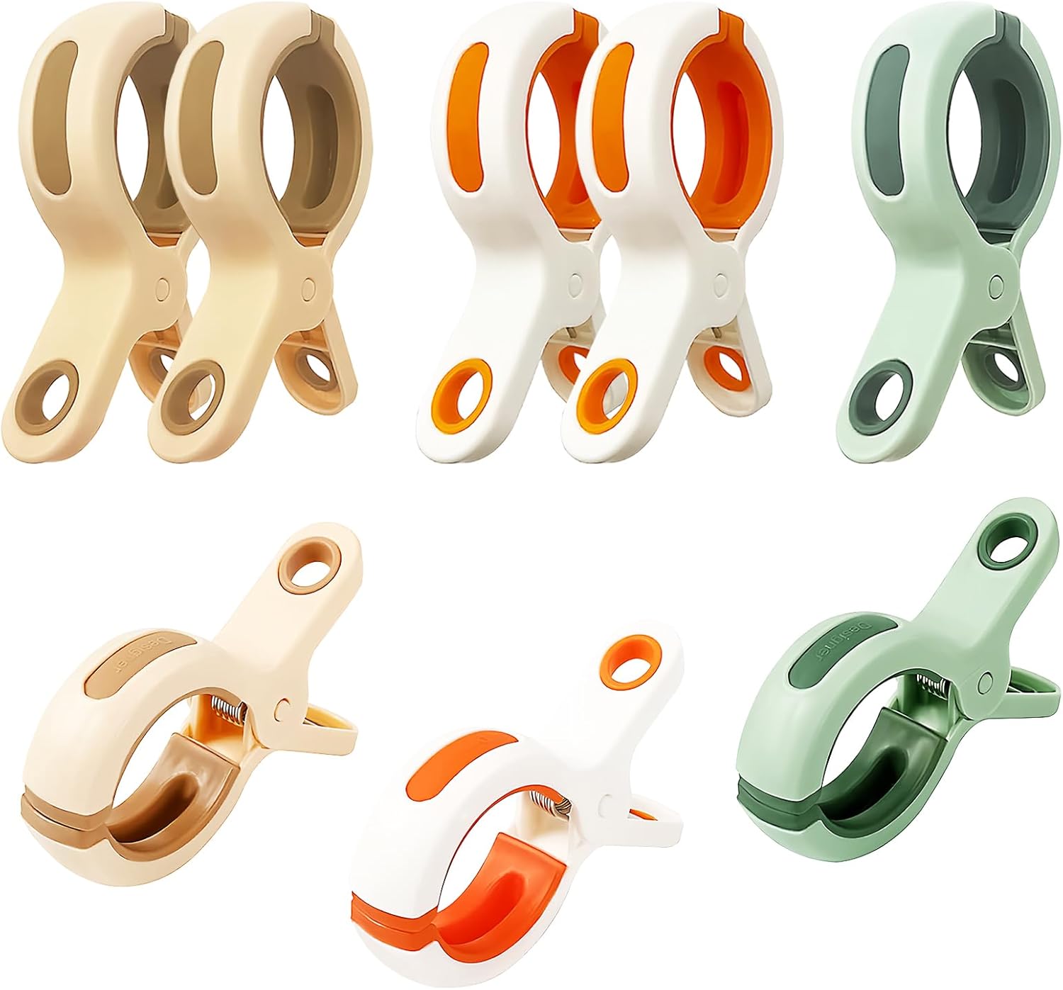 8 Pcs Beach Towel Clips,CSLGDMAI Plastic Towel Clips,Strong Grip Clothes Hook,Non-Slip Towel Pegs for Sun Lounger Laundry Pool Chairs Sunbeds Washing Line
