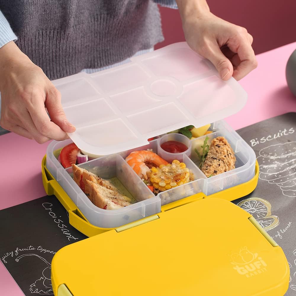 Kids Lunch Box, Bento Boxes Food Storage Container With 6 Compartments for Children Adult Work School, Suitable For Microwave