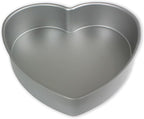 HRT082 Anodised Aluminium Heart Cake Pan 8 x 2-Inch Deep, Silver